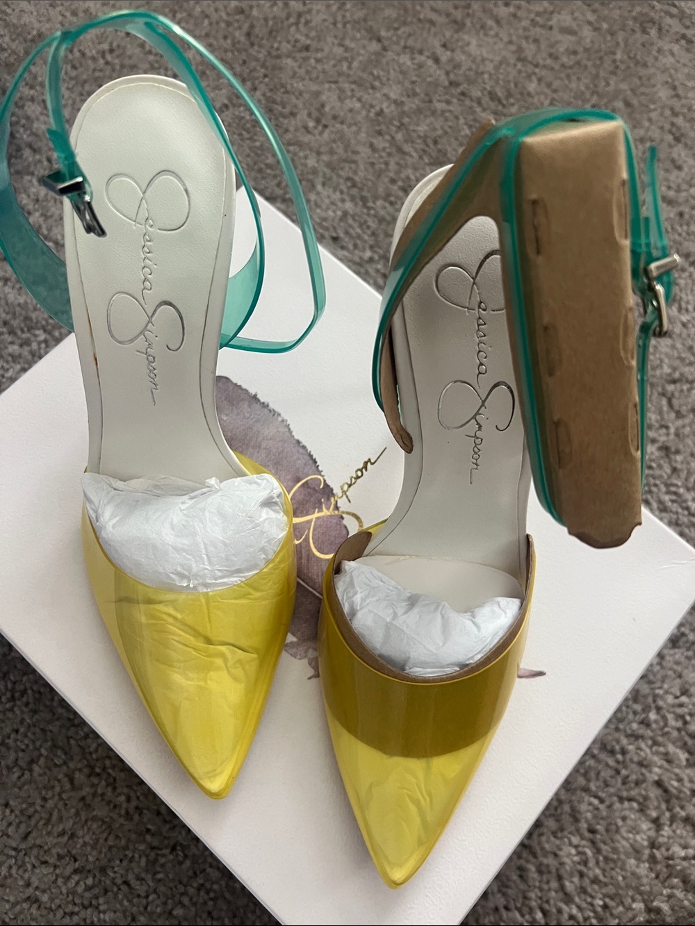 Jessica Simpson yellow/teal combo